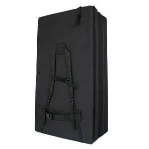 A black psychi bouldering crash pad dual layer triple fold