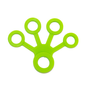 Green easy finger resistance training tool for climbing warm ups and forearm strength