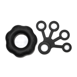 Grip and finger strength kit for climbers. Forearm and finger strength training for bouldering with difficult resistance.