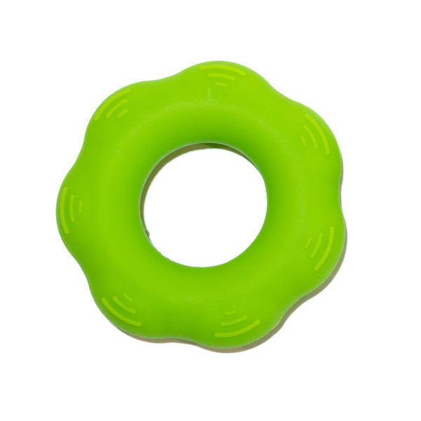 Green easy resistance grip training ring for climbing and bouldering strength