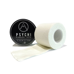 5cm wide white zinc oxide bouldering or climbing finger tape for supporting muscles during sport