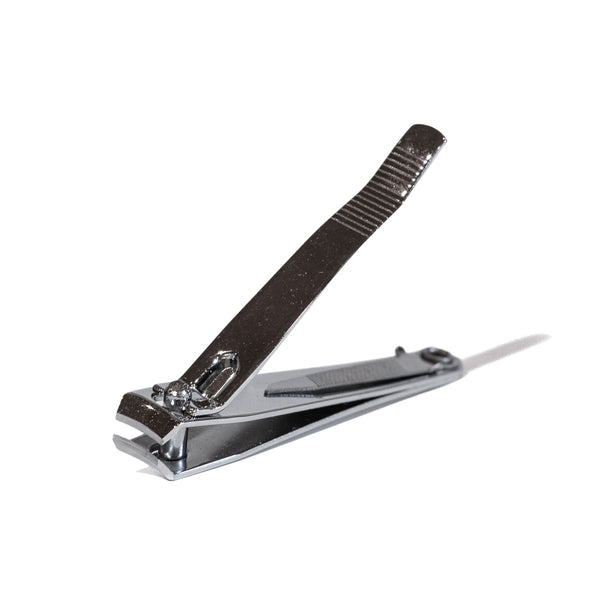 Silver coloured nail clippers for rock climber skin care