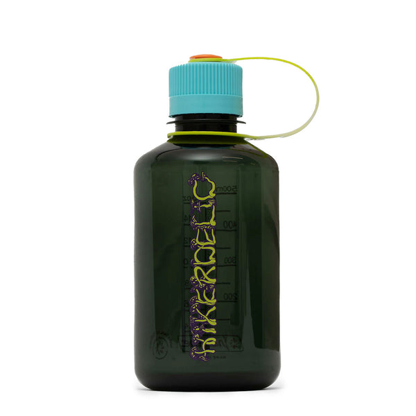 A dark green 500ml hikerdelic water bottle
