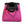 A magenta and black bouldering chalk bucket with drawstring closure and climbing accessory pockets