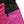 A magenta and black bouldering chalk bucket with drawstring closure and zip closure climbing accessory pockets