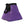 A purple and black bouldering chalk bucket with drawstring closure and climbing accessory pockets