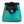 A turquoise and black bouldering chalk bucket with drawstring closure and climbing accessory pockets
