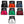 7 Bouldering chalk bags in Navy, Black, Orange, Green, Pink, White, Red