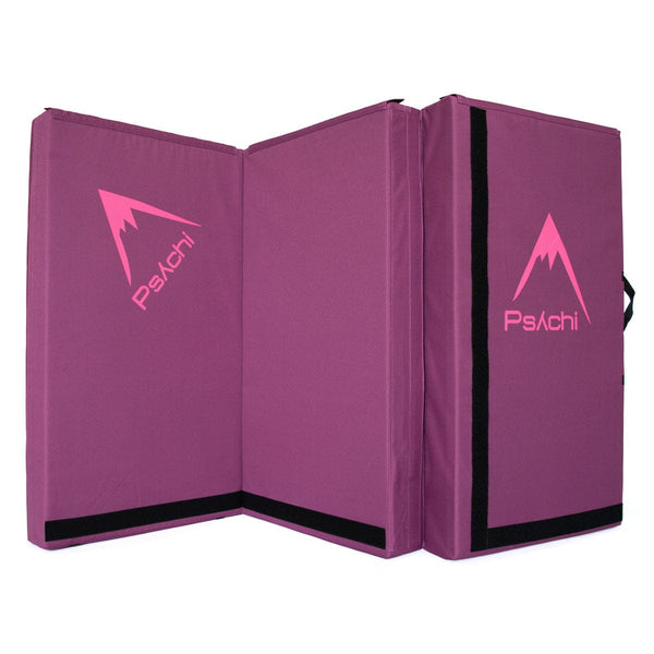 Purple Triple Fold Rock Climbing and Bouldering Crash Pad Psychi