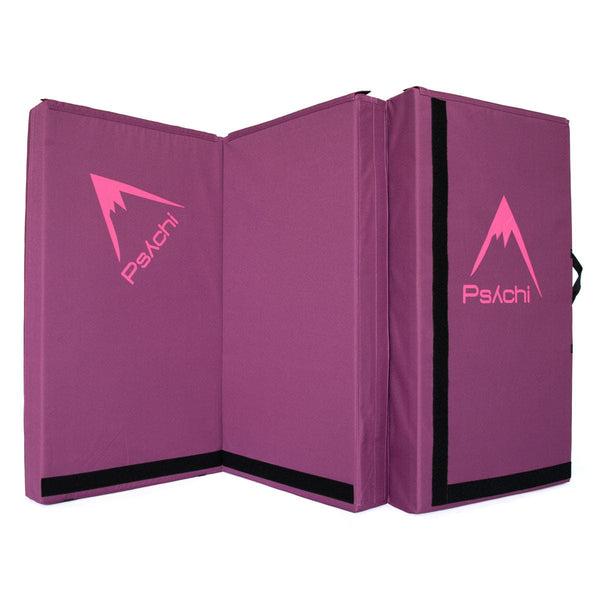 Purple Triple Fold Rock Climbing and Bouldering Crash Pad Psychi