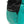 A turqoise rock climbing chalk bag with zip closure climbing accessory pocket