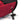 A Drawstring closure toggle on a red climbing chalk bag 