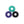 A set of three finger massage coils for climbers rehab in teal, purple and black 