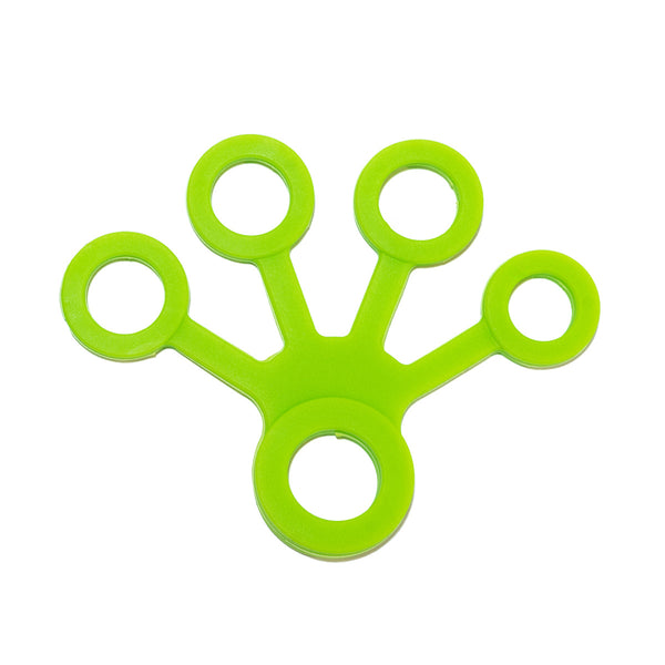 Green easy finger resistance training tool for climbing warm ups and forearm strength