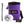 A Purple climbing chalk bag and chalk for beginner climbers and bouldering. Includes chalk bag, brush and chalk ball.
