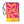 A rock climbing or walking guidbook zip closure cover with a pink and yellow mountain logo design