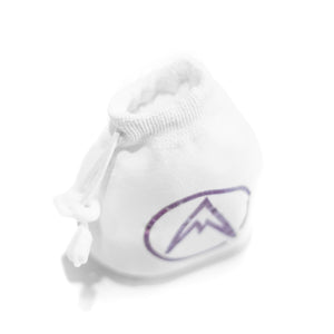 Chalk ball with drawstring opening for refilling with you're own climbing chalk