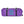 Purple climbing rope bag with black straps and a turquoise mountain logo on a white background