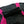 Black and pink velcro fastened carry handle.