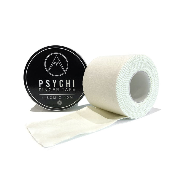 5cm wide white zinc oxide bouldering or climbing finger tape for supporting muscles during sport